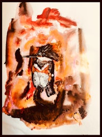 a watercolor painting of a kingfisher